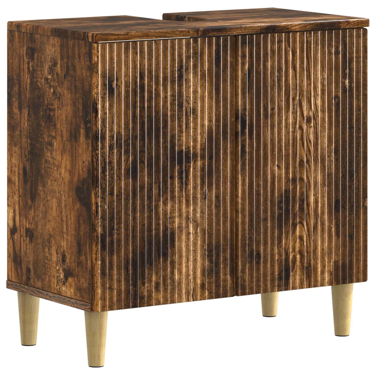Set di Armadi da Bagno da 2 Pezzi ARNHEM Rovere Fumo | homemem39