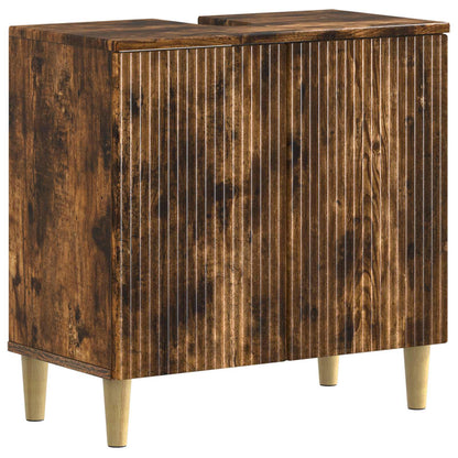 Set di Armadi da Bagno da 2 Pezzi ARNHEM Rovere Fumo | homemem39