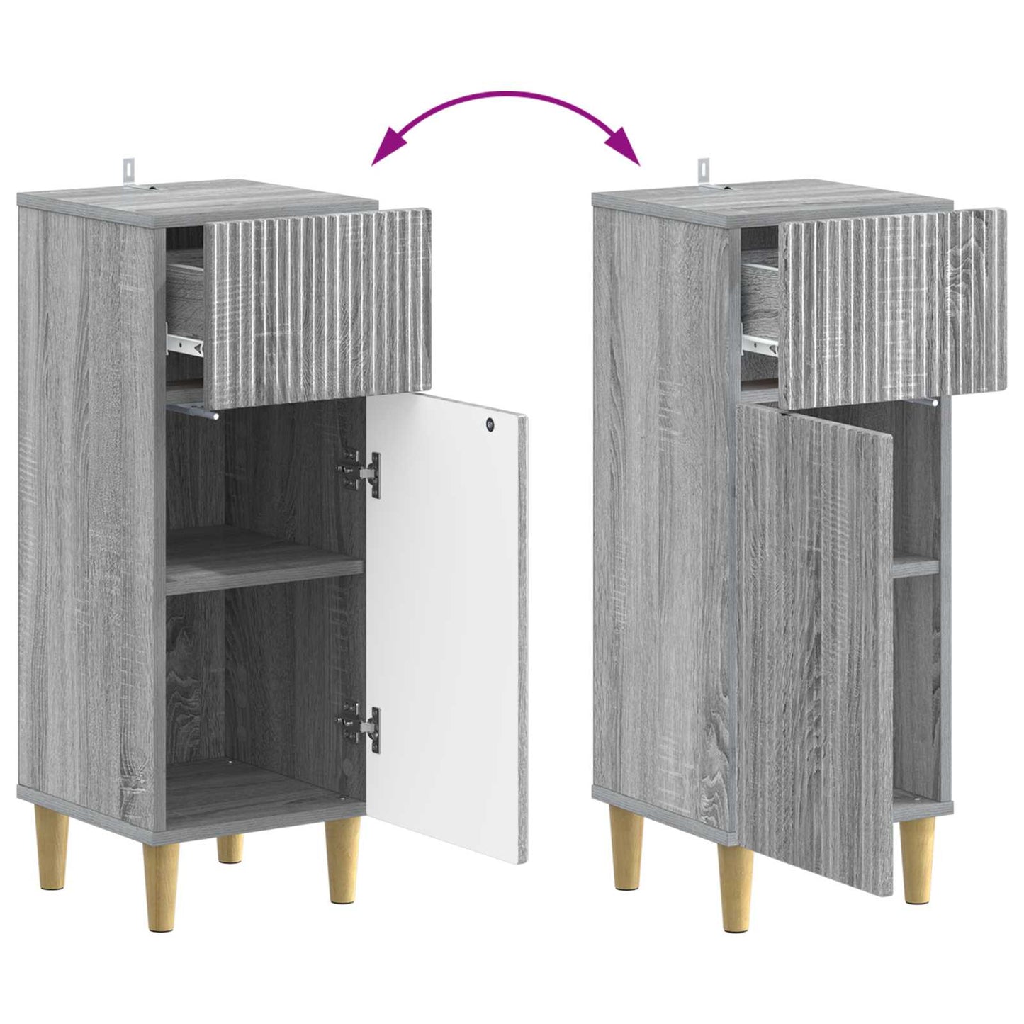 Set di Armadi da Bagno da 2 Pezzi ARNHEM Sonoma grigio | homemem39