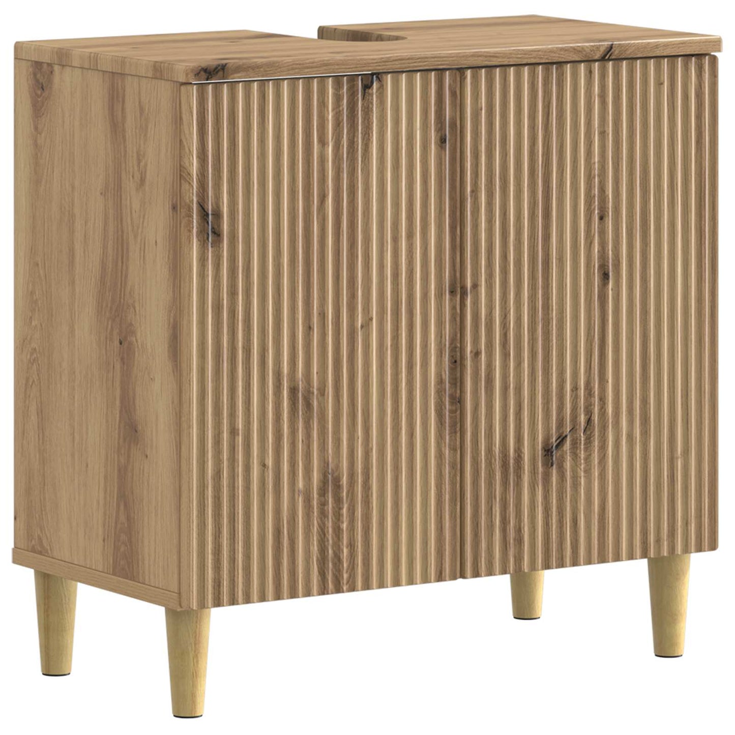 Set di Armadi da Bagno da 2 Pezzi ARNHEM Rovere Artigianale | homemem39