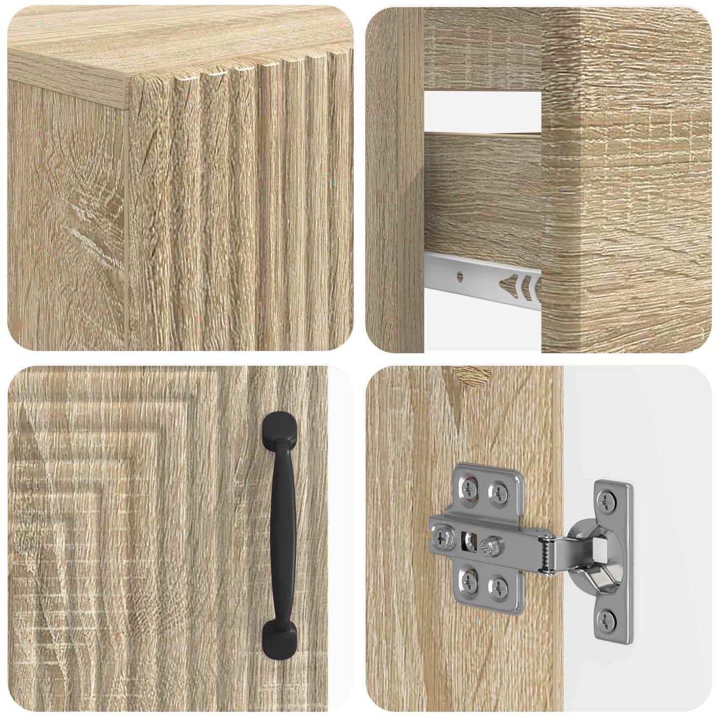 Set di Armadi da Bagno da 2 Pezzi HAARLEM Rovere Sonoma | homemem39