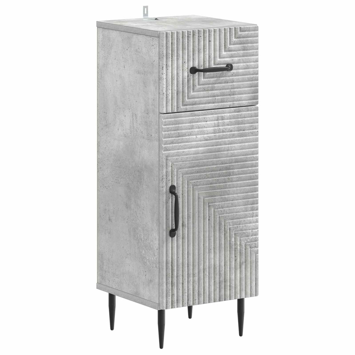 Set di armadietti da bagno in 3 pezzi HAARLEM Grigio Cemento