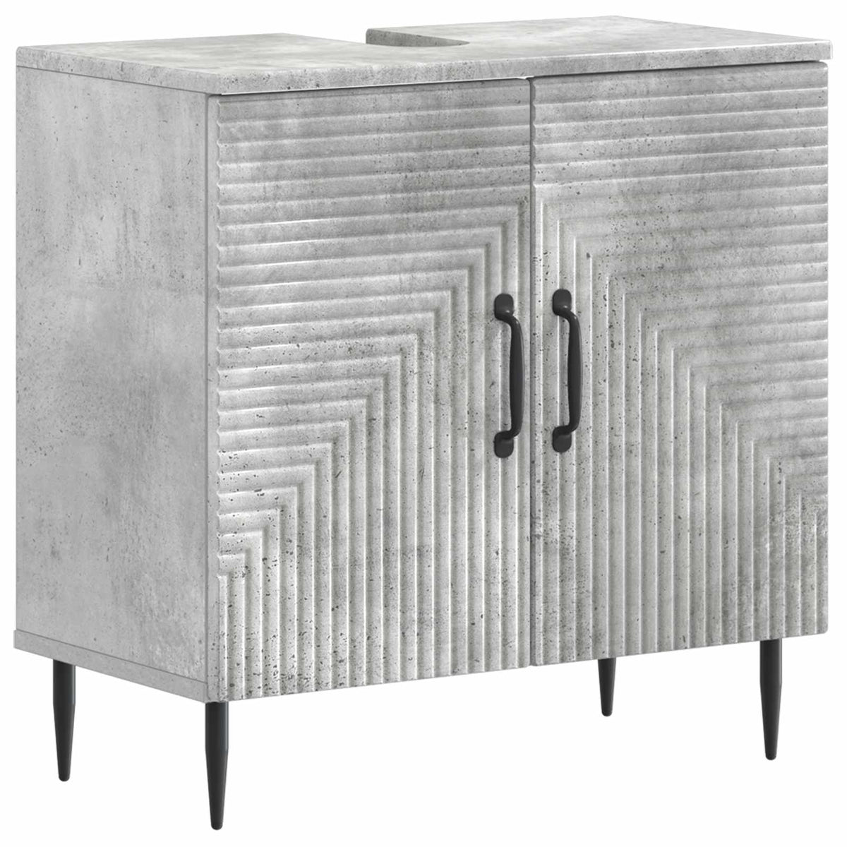Set di armadietti da bagno in 3 pezzi HAARLEM Grigio Cemento