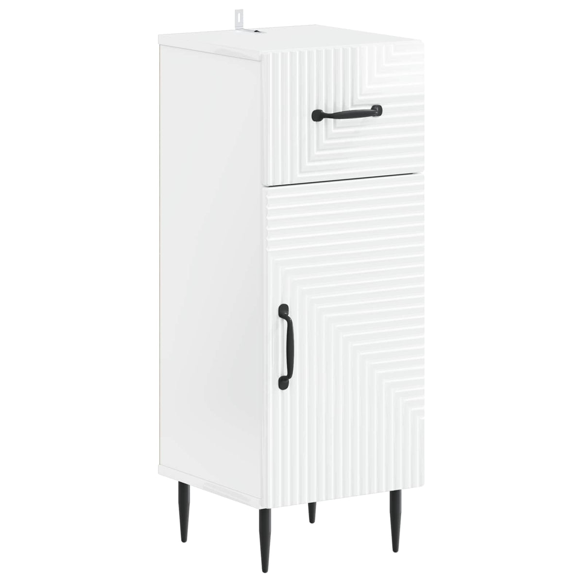Set di armadietti da bagno in 3 pezzi HAARLEM Bianco Lucido