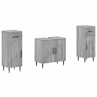Set di Armadi da Bagno da 2 Pezzi HAARLEM Sonoma grigio | homemem39