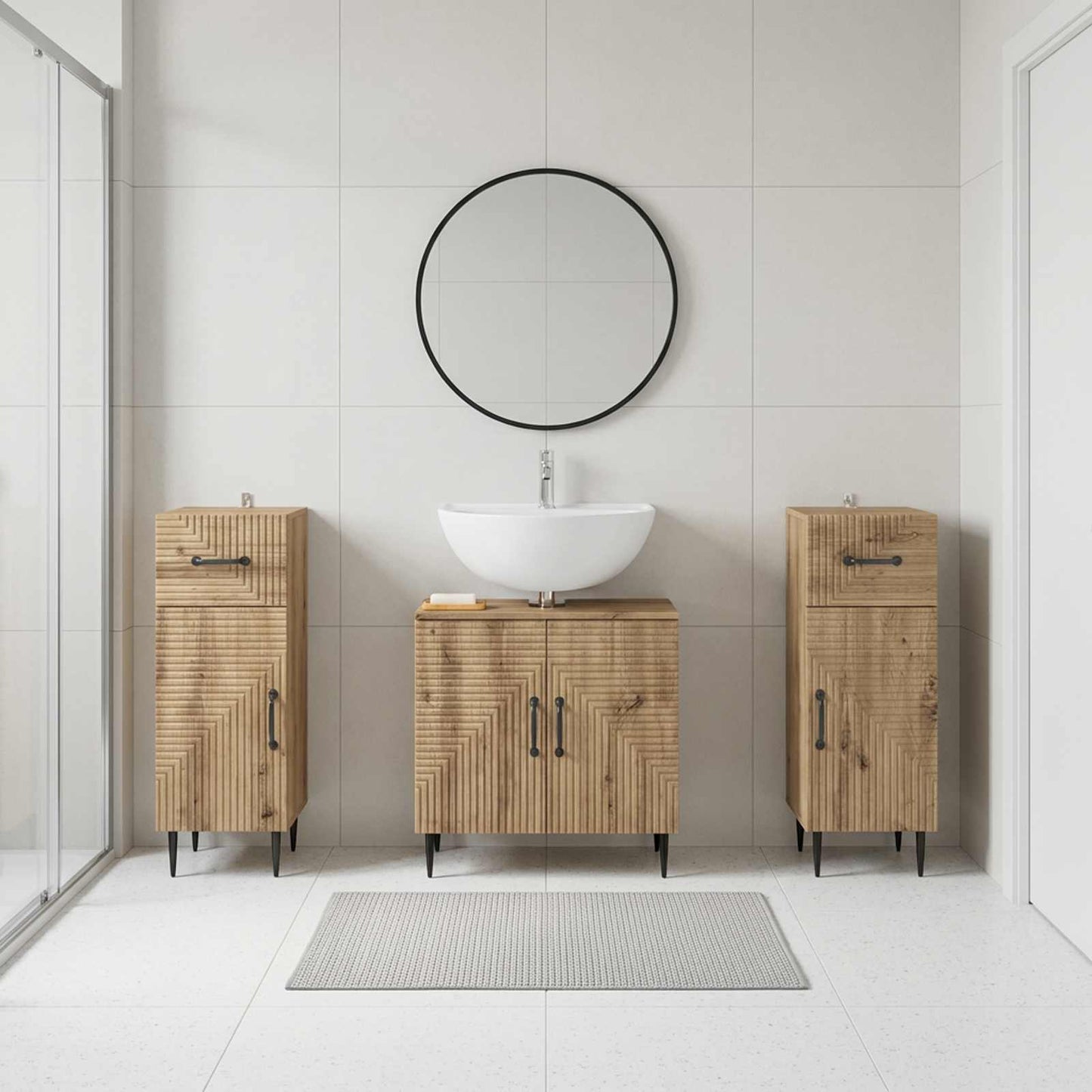 Set di armadietti da bagno in 3 pezzi HAARLEM