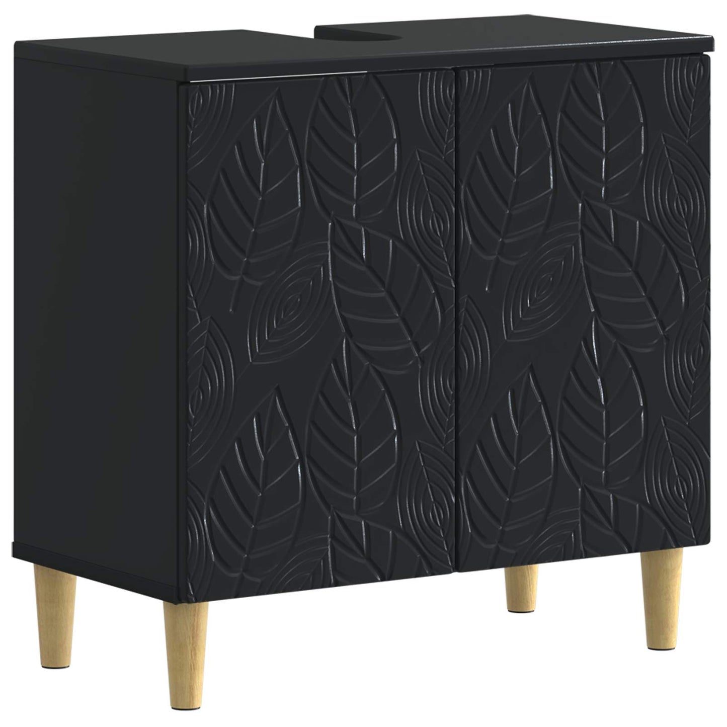 Set di Armadi da Bagno da 2 Pezzi DELFT Nero | homemem39