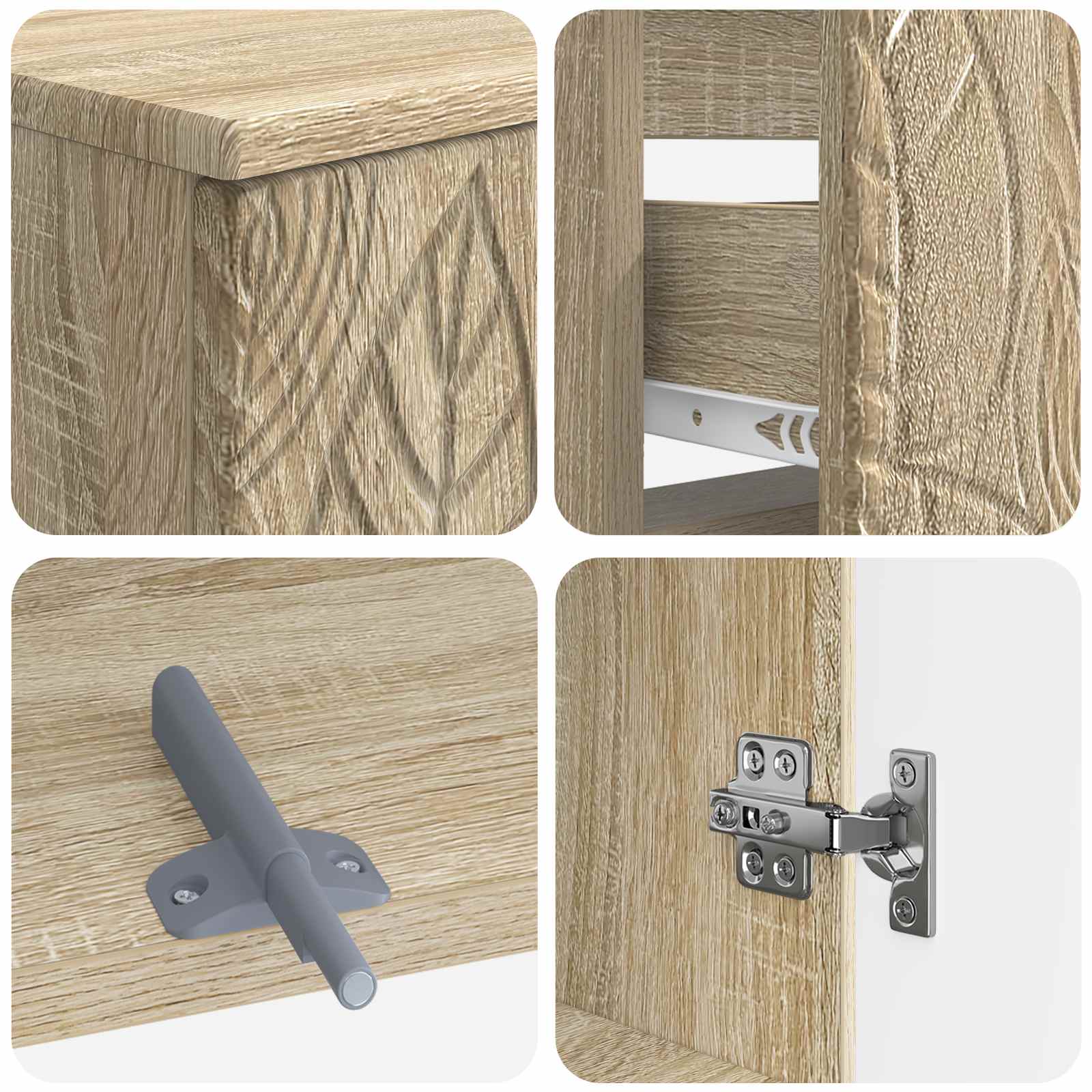Set di Armadi da Bagno da 2 Pezzi DELFT Rovere Sonoma | homemem39