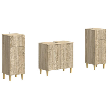 Set di Armadi da Bagno da 2 Pezzi DELFT Rovere Sonoma | homemem39