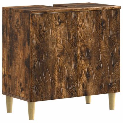 Set di Armadi da Bagno da 2 Pezzi DELFT Rovere Fumo | homemem39