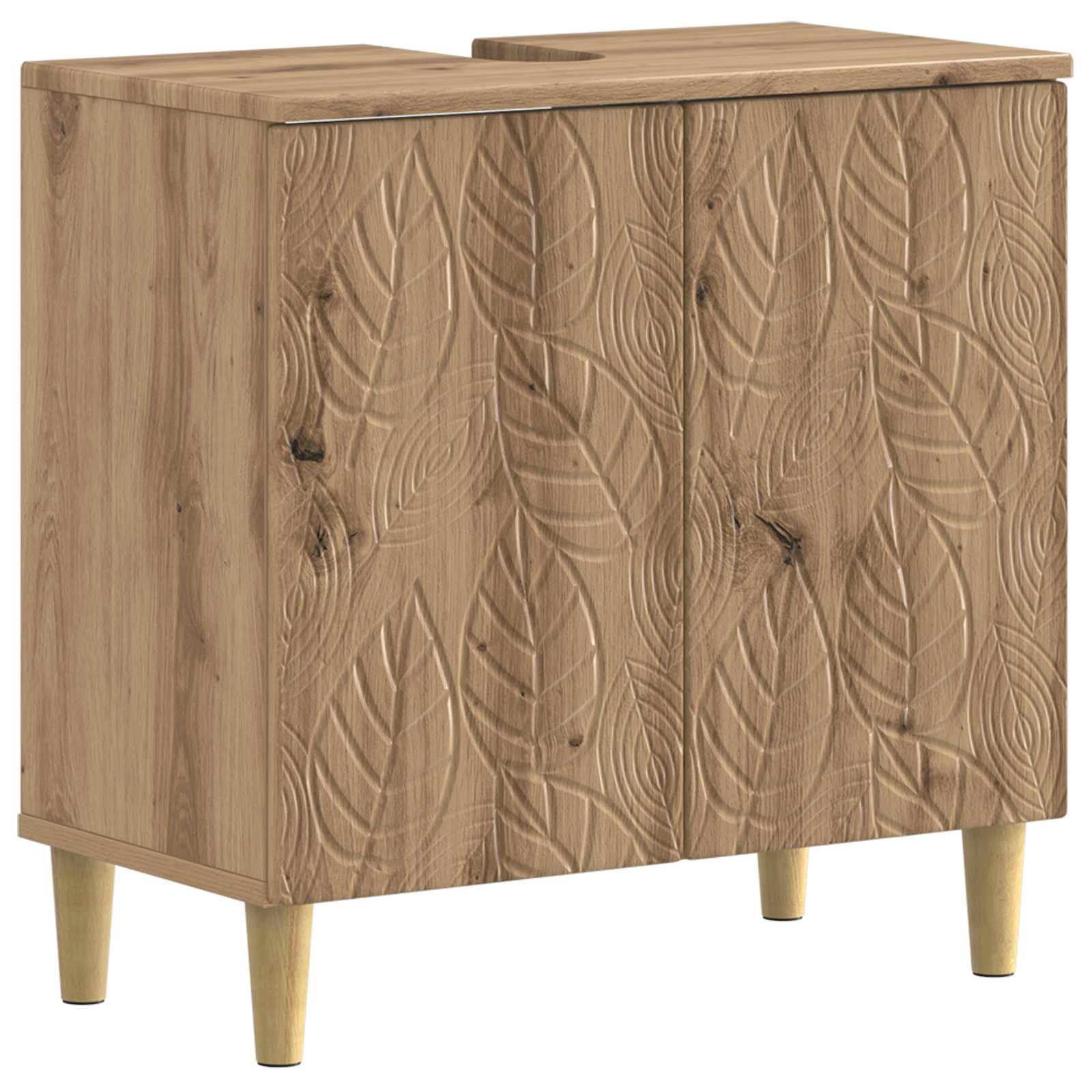 Set di Armadi da Bagno da 2 Pezzi DELFT Rovere Artigianale | homemem39