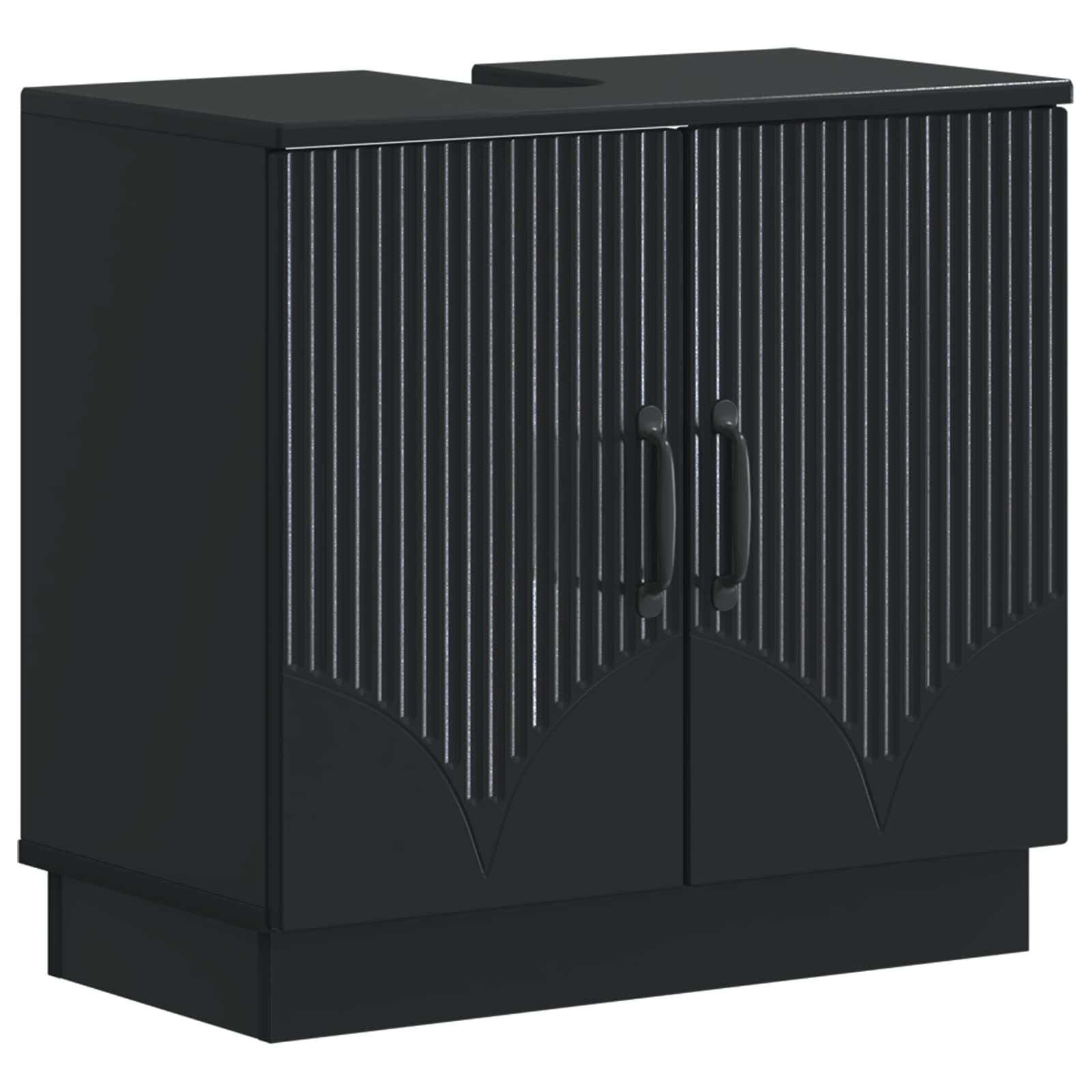Set di Armadi da Bagno da 2 Pezzi HOORN Nero | homemem39