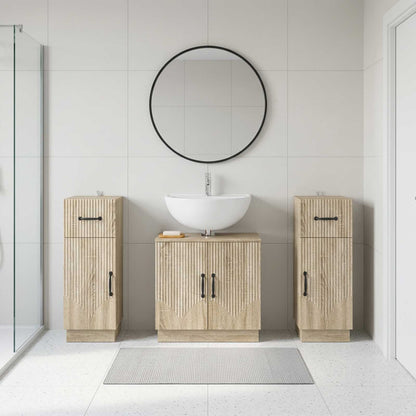 Set di armadietti da bagno in 3 pezzi HOORN Rovere Sonoma