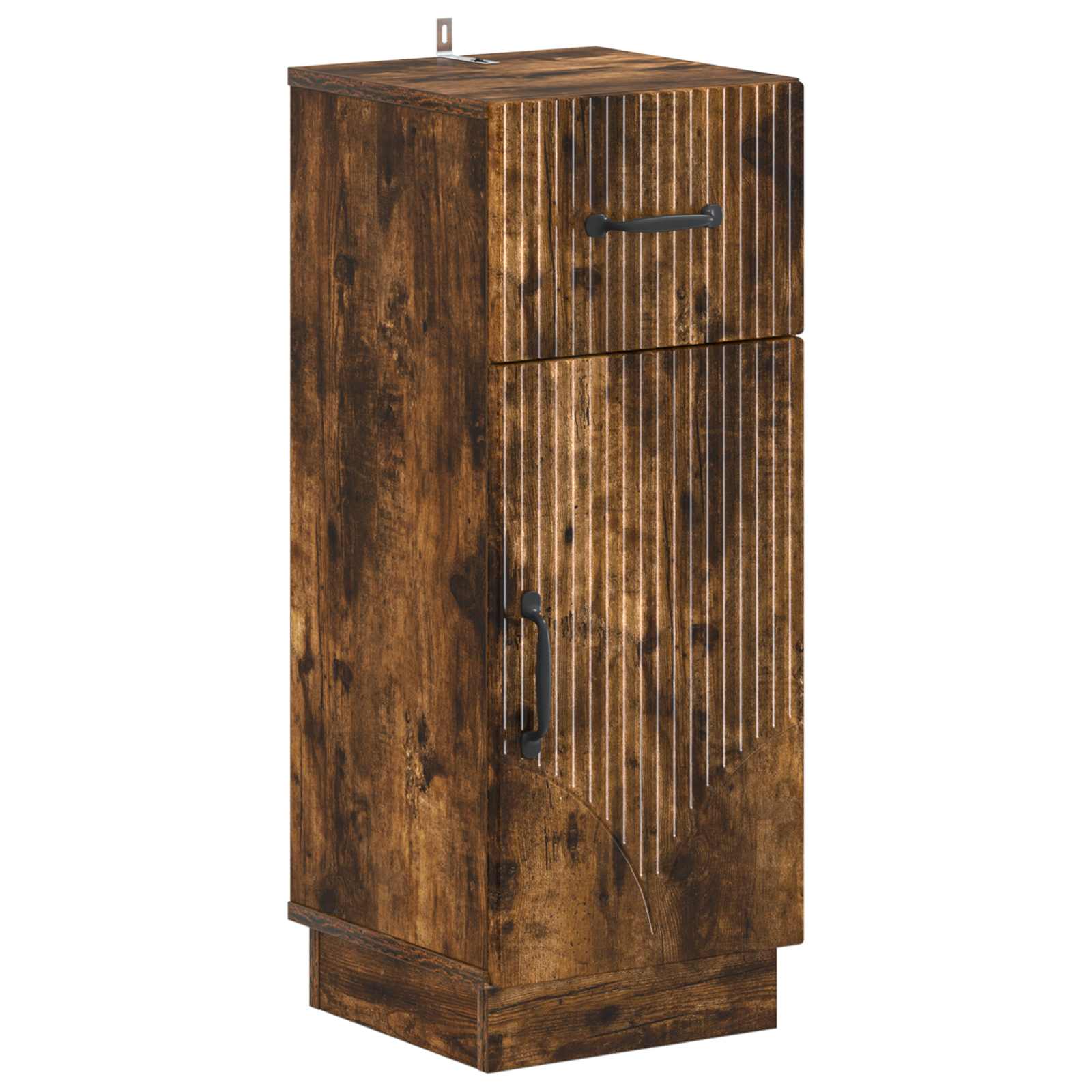 Set di Armadi da Bagno da 2 Pezzi HOORN Rovere Fumo | homemem39
