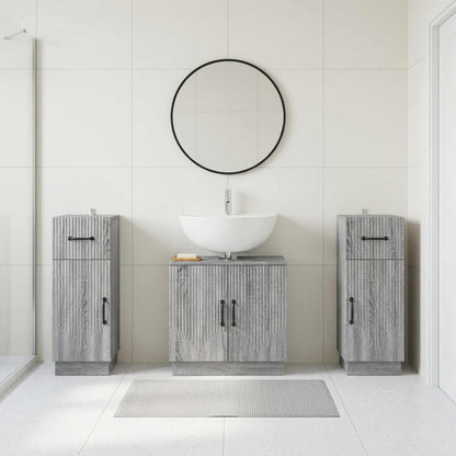 Set di armadietti da bagno in 3 pezzi HOORN Sonoma grigio