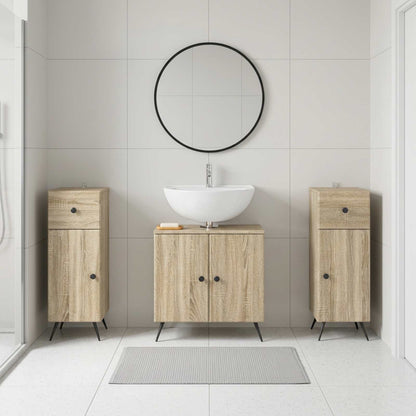 Set di armadietti da bagno in 3 pezzi BREDA Rovere Sonoma
