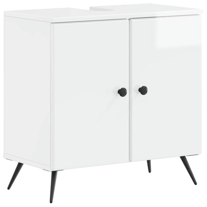 Set di Armadi da Bagno da 2 Pezzi BREDA Bianco Lucido | homemem39