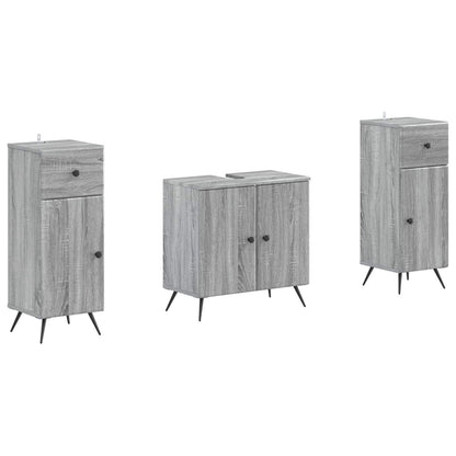 Set di Armadi da Bagno da 2 Pezzi BREDA Sonoma grigio | homemem39