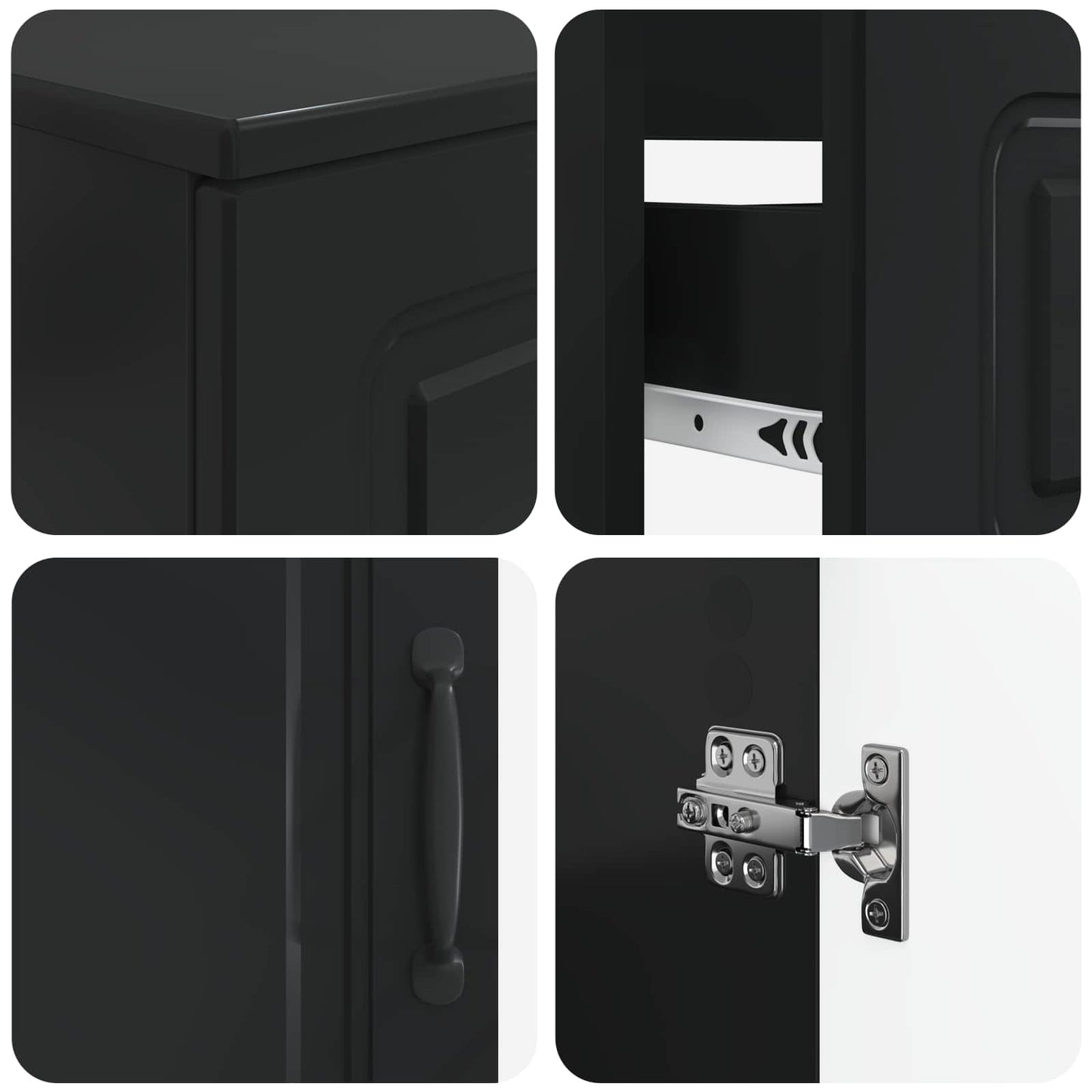 Set di Armadi da Bagno da 2 Pezzi UTRECHT Nero | homemem39