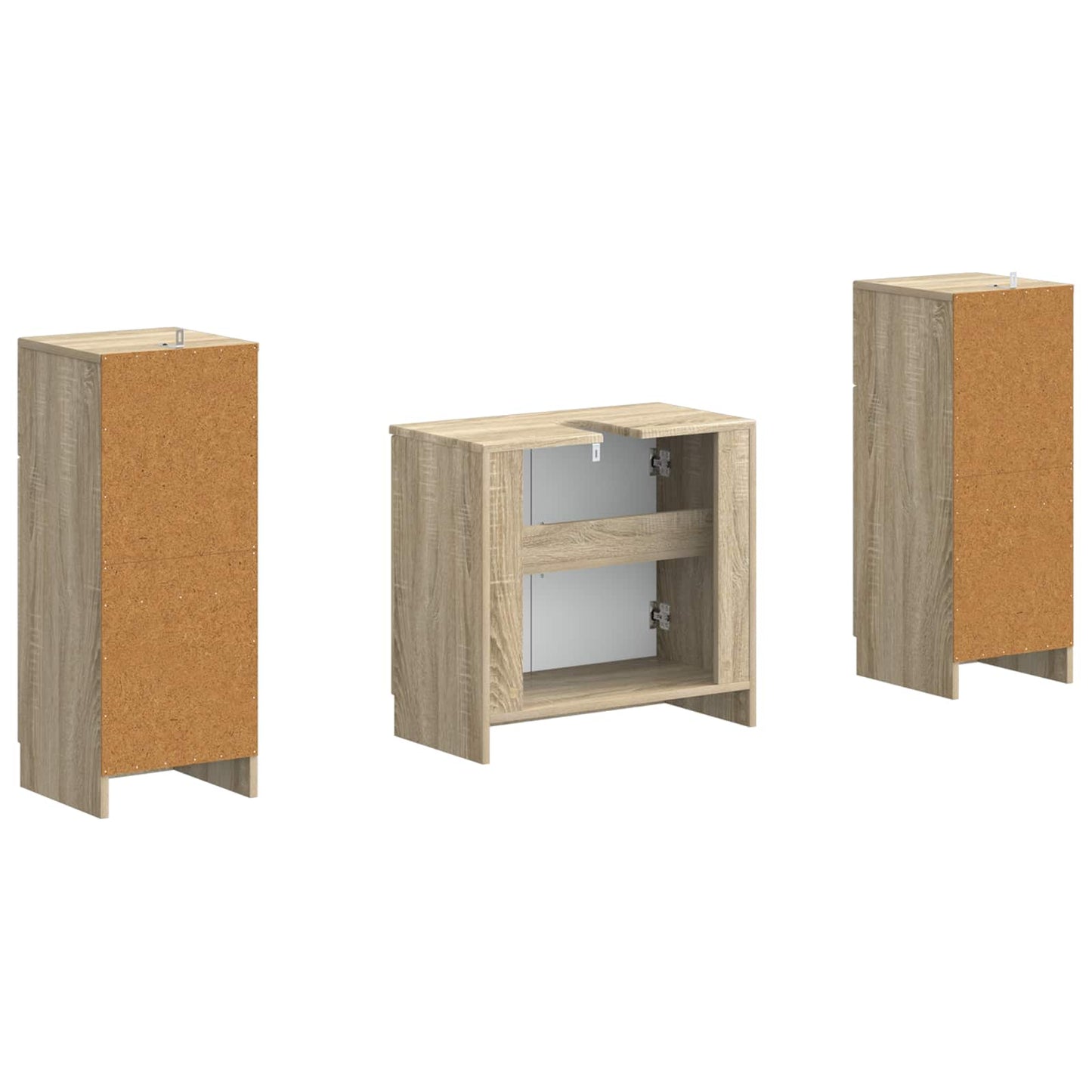 Set di Armadi da Bagno da 2 Pezzi UTRECHT Rovere Sonoma | homemem39