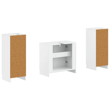 Set di Armadi da Bagno da 2 Pezzi UTRECHT Bianco Lucido | homemem39