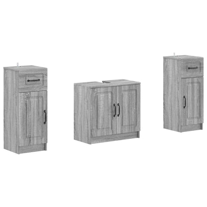 Set di Armadi da Bagno da 2 Pezzi UTRECHT Sonoma grigio | homemem39