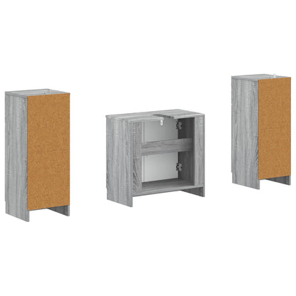 Set di Armadi da Bagno da 2 Pezzi UTRECHT Sonoma grigio | homemem39