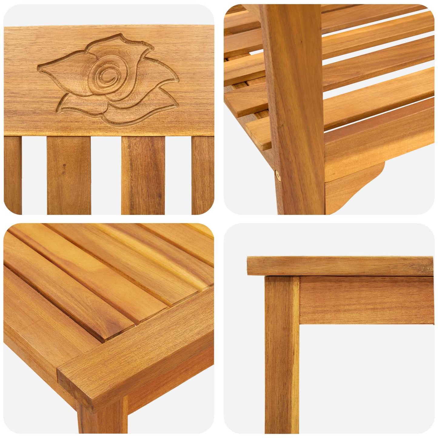 Set da giardino con divano a rosa 4 pcs | homemem39