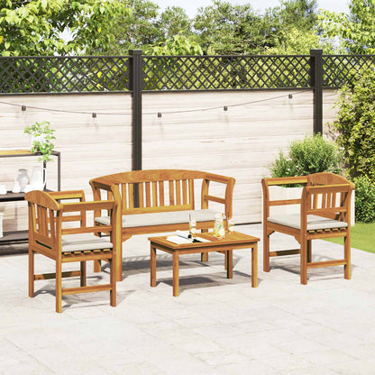Set da giardino con divano a rosa con cuscino 4 pcs | homemem39