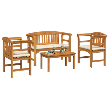Set da giardino con divano a rosa con cuscino 4 pcs | homemem39