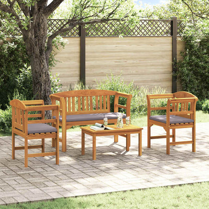 Set da giardino con divano a rosa con cuscino 4 pcs | homemem39