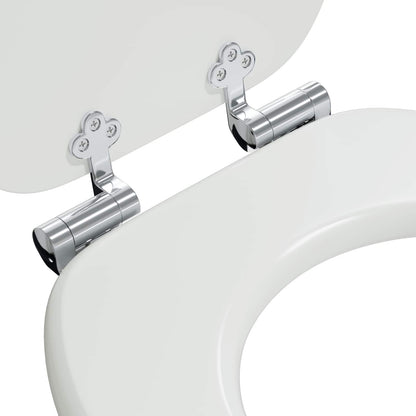 Sedile per toilette con chiusura morbida Bianco 44 x 38 cm | homemem39