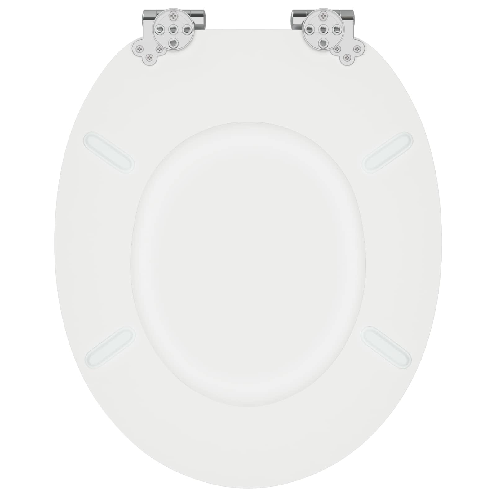 Sedile per toilette con chiusura morbida Bianco 44 x 38 cm | homemem39