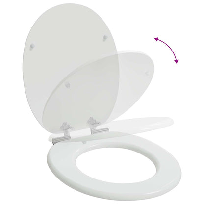 Sedile per toilette con chiusura morbida Bianco 44 x 38 cm | homemem39