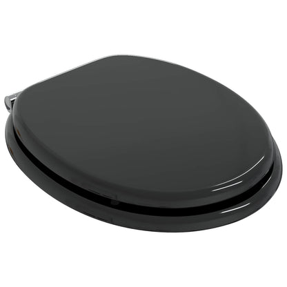 Sedile per toilette con chiusura morbida Nero 44 x 38 cm | homemem39