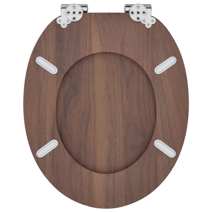 Sedile per toilette con chiusura morbida Marrone 44 x 38 cm | homemem39