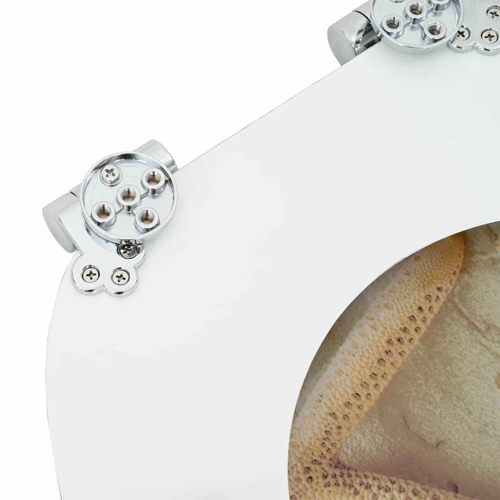 Sedile per toilette con chiusura morbida Giallo e Bianco | homemem39