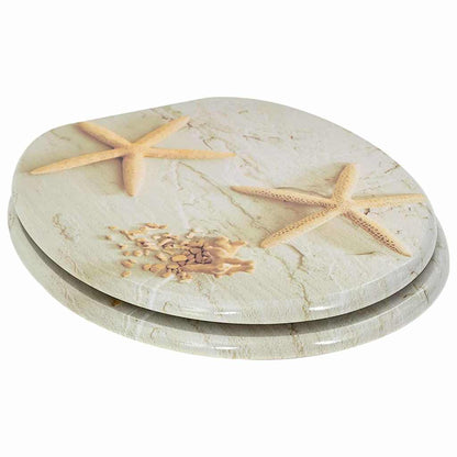 Sedile per toilette con chiusura morbida Giallo e Bianco | homemem39