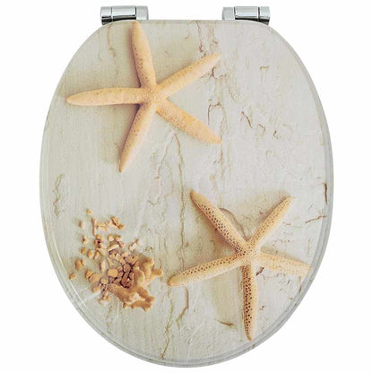 Sedile per toilette con chiusura morbida Giallo e Bianco | homemem39