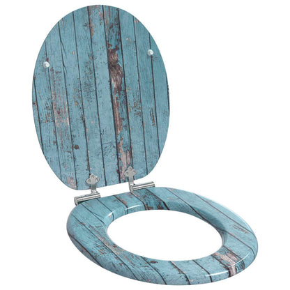Sedile per toilette con chiusura morbida Blu 44 x 38 cm