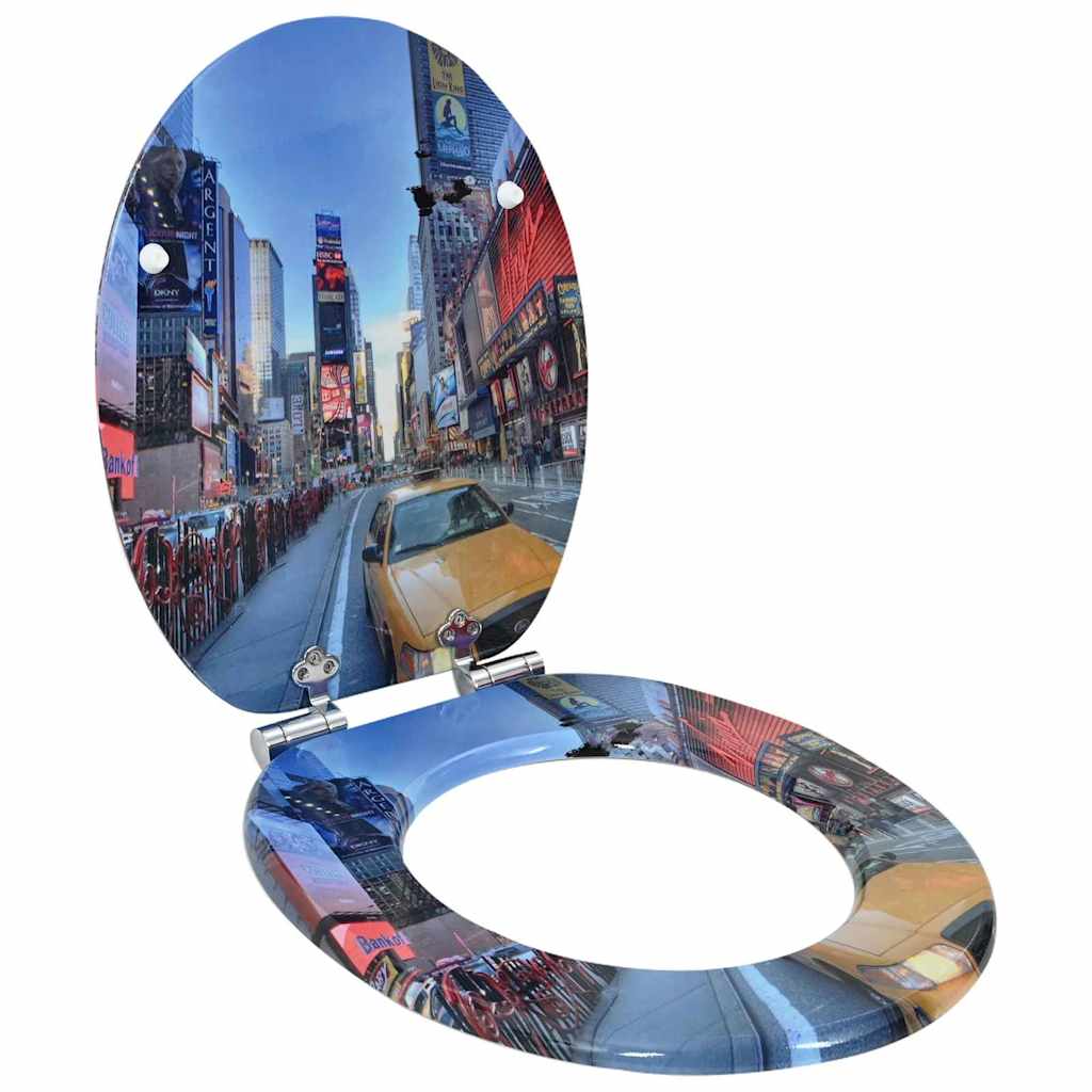 Sedile per toilette con chiusura morbida Multicolore 44 x 38 cm | homemem39