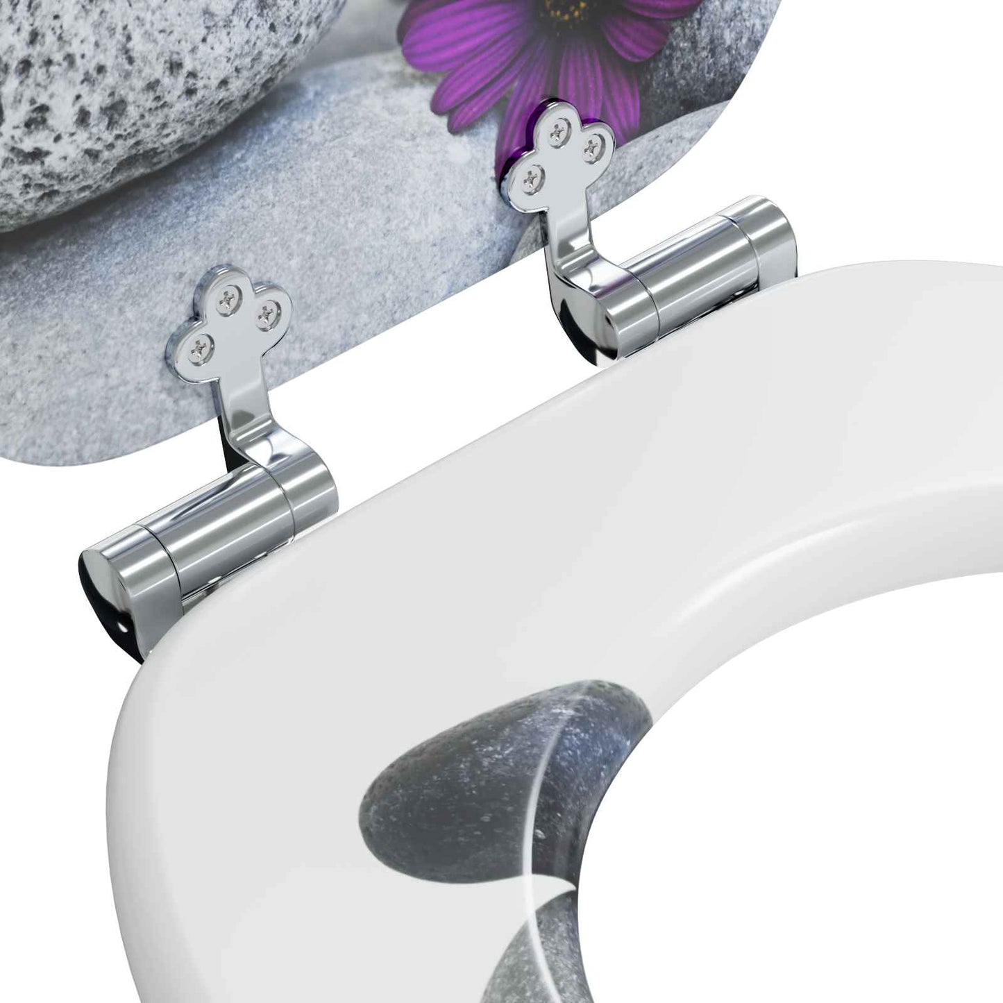 Sedile del WC Grigio 44 x 38 cm Pannello MDF - homemem39