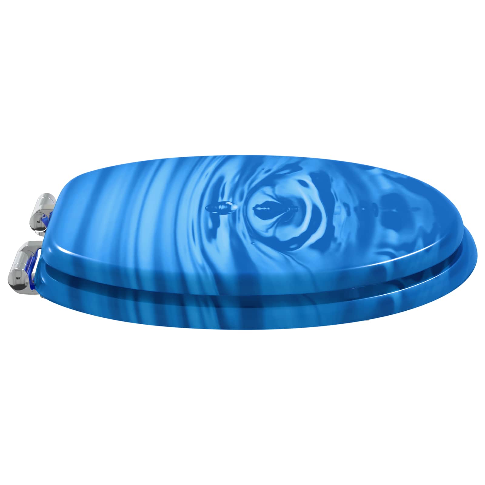 Sedile per toilette con chiusura morbida Goccia blu 44 x 38 cm | homemem39