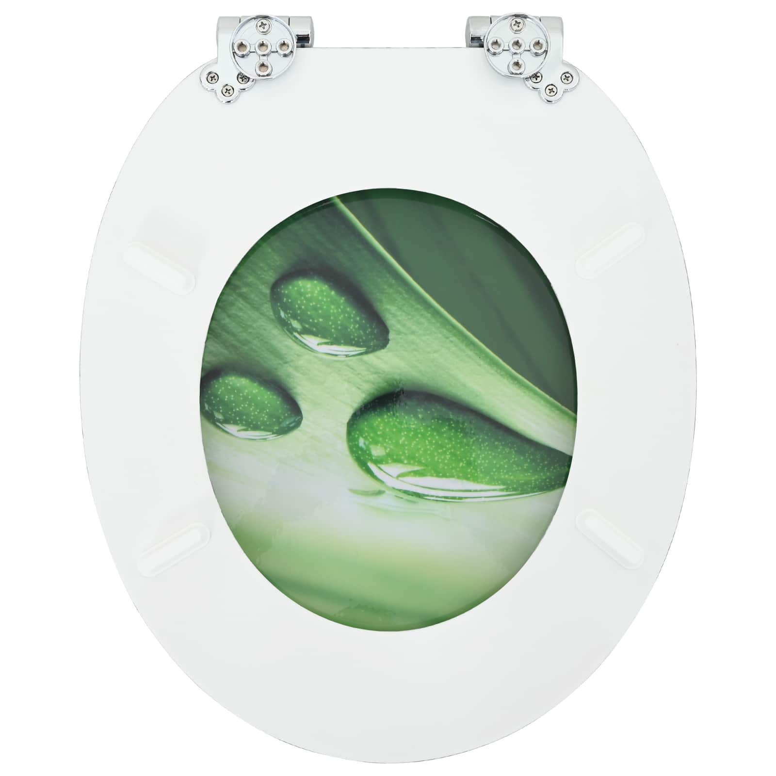 Sedile per toilette con chiusura morbida Goccia verde | homemem39