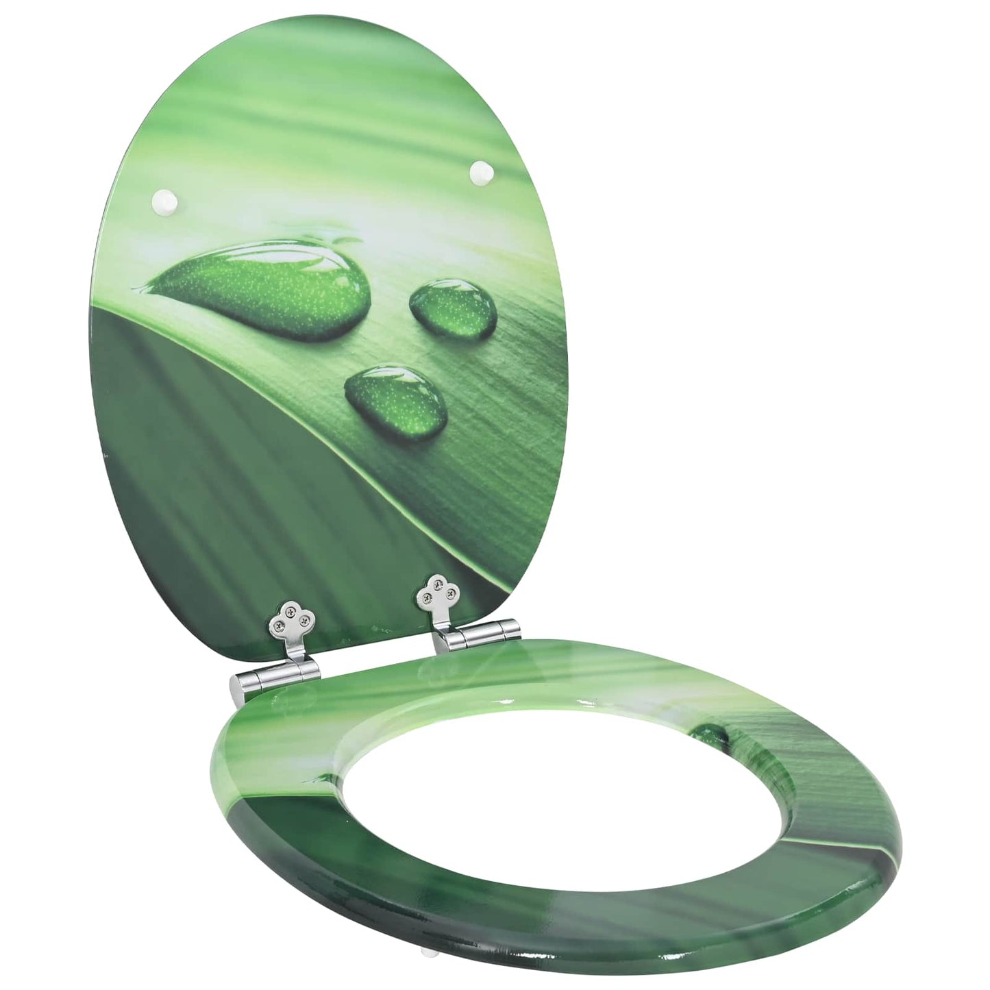 Sedile per toilette con chiusura morbida Goccia verde | homemem39