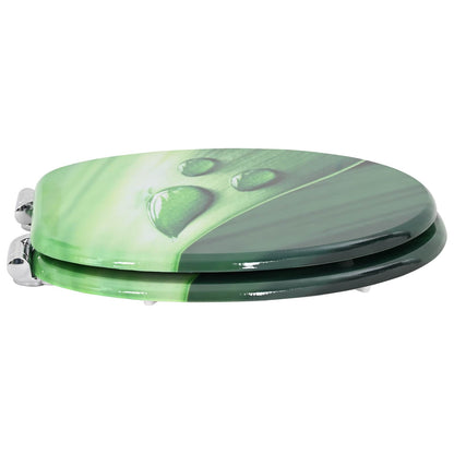 Sedile per toilette con chiusura morbida Goccia verde | homemem39