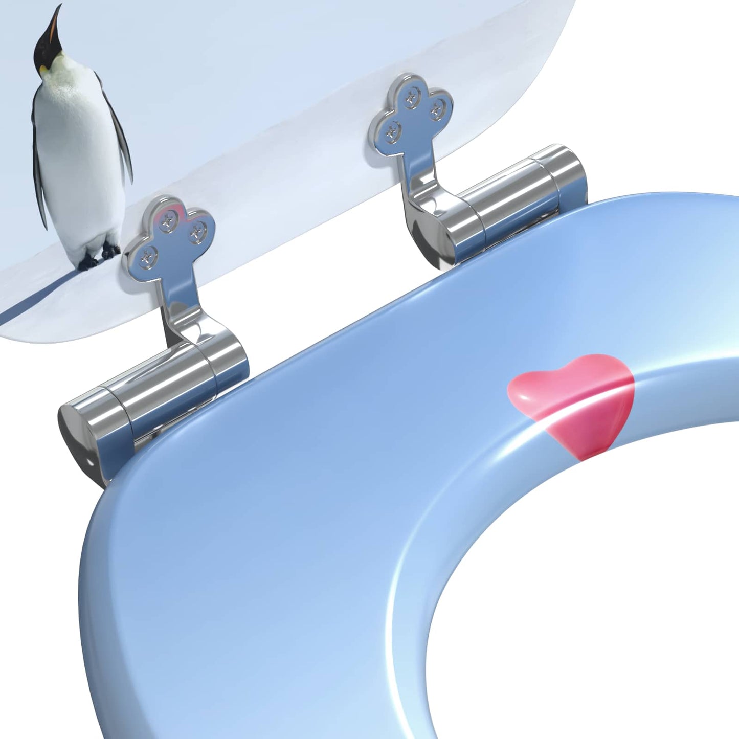 Sedile del WC Blu 43,8 x 37,8 cm Pannello MDF