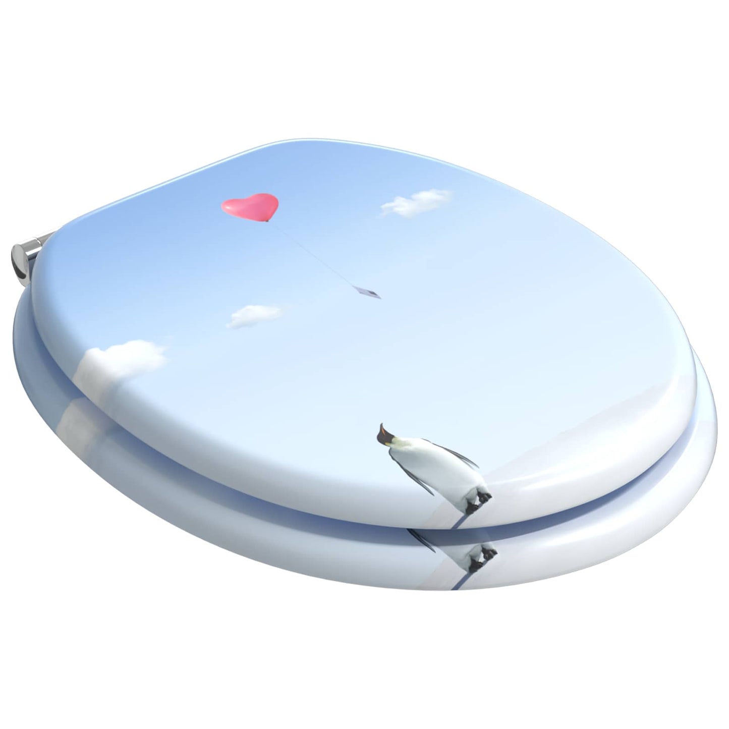 Sedile del WC Blu 43,8 x 37,8 cm Pannello MDF