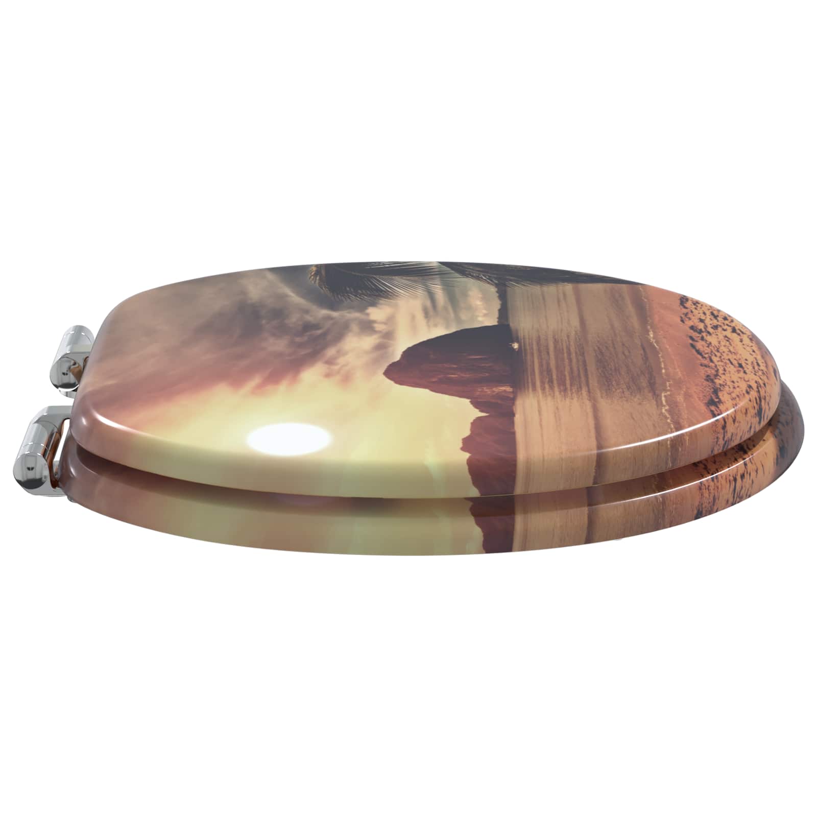 Sedile per toilette con chiusura morbida Arancione 44 x 38 cm | homemem39