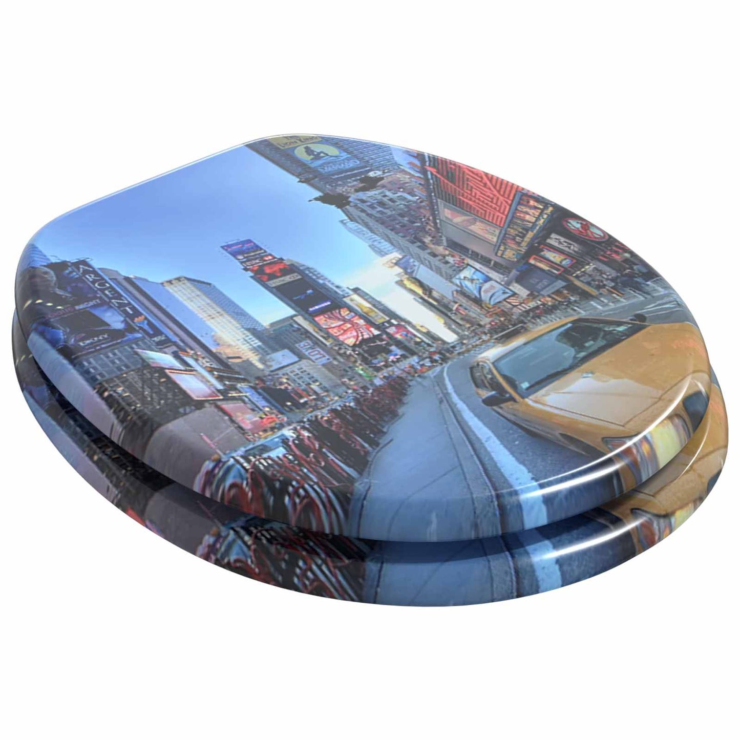 Sedile del WC Multicolore 43,8 x 37,8 cm Pannello MDF